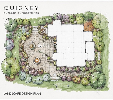 Full-color landscape design plan