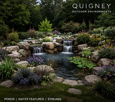 Pond and stream water feature design